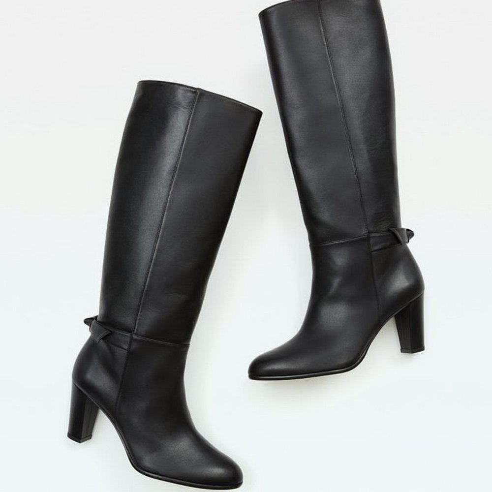 NEW Alexandre Birman Rachel 80 Leather Boots, Black, EU 39